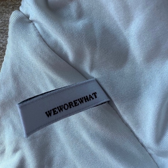 Weworewhat Asymmetrical bikini Tiger one shoulder top NO SIZE TAG - Picture 6 of 7